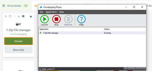 Running Cloudpaging app