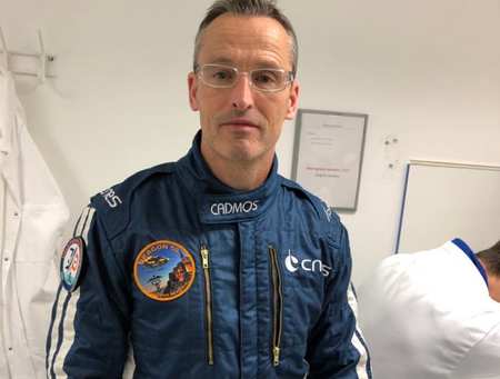 Prof Damian Bailey, parabolic flight for European Space Agency