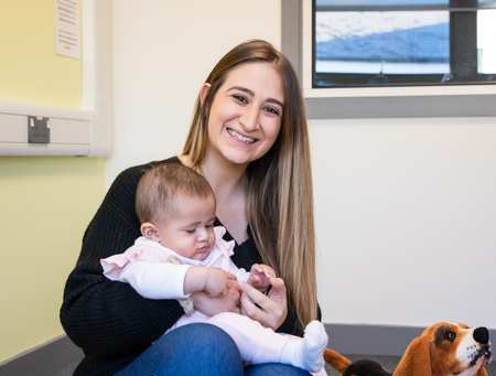 Alessia Evans, Masters by Research in Psychology, and her daughter