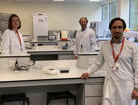 Dr Emma Hayhurst, Dr Jeroen Nieuwland and Dr Ali Roula Covid Test