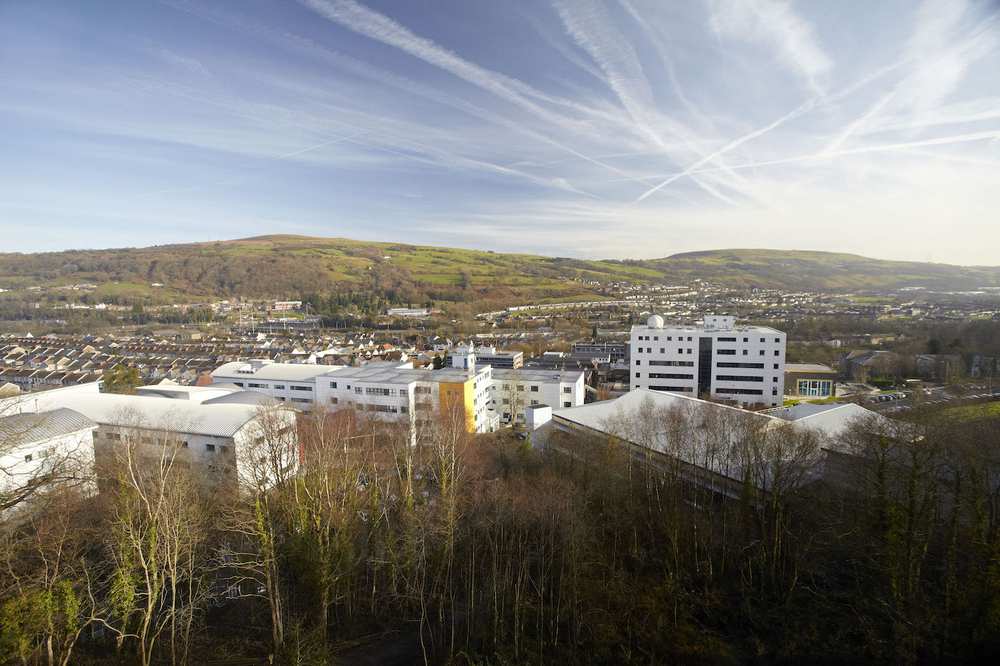 Treforest campus on sunny day