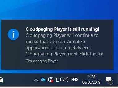 Cloudpaging running