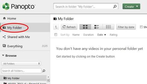 panopto my folder